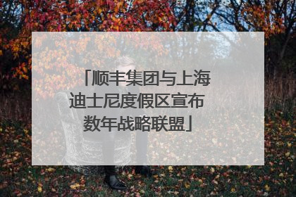 顺丰集团与上海迪士尼度假区宣布数年战略联盟