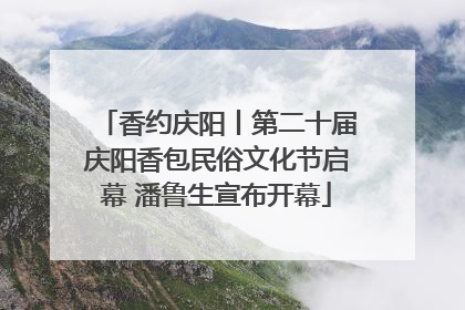 香约庆阳丨第二十届庆阳香包民俗文化节启幕 潘鲁生宣布开幕
