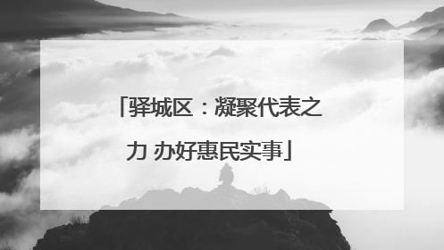 驿城区：凝聚代表之力 办好惠民实事