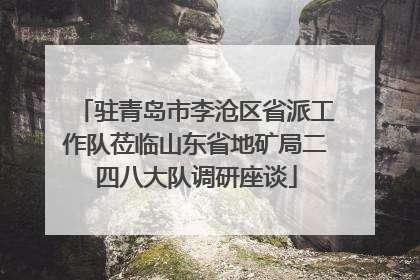 驻青岛市李沧区省派工作队莅临山东省地矿局二四八大队调研座谈