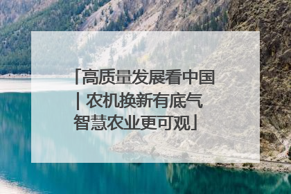 高质量发展看中国｜农机换新有底气 智慧农业更可观