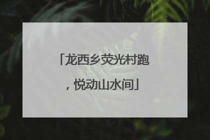 龙西乡荧光村跑，悦动山水间