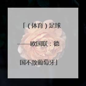 （体育）足球——欧国联：德国不敌葡萄牙