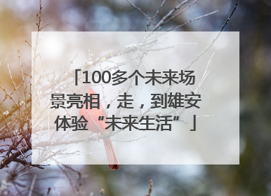 100多个未来场景亮相，走，到雄安体验“未来生活”