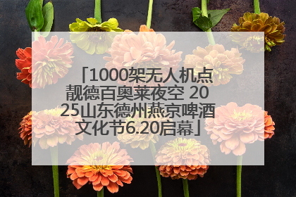1000架无人机点靓德百奥莱夜空 2025山东德州燕京啤酒文化节6.20启幕