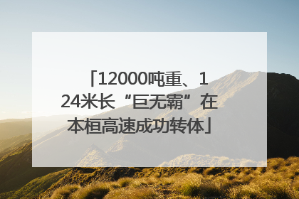 12000吨重、124米长“巨无霸”在本桓高速成功转体