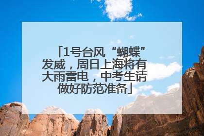 1号台风“蝴蝶”发威，周日上海将有大雨雷电，中考生请做好防范准备