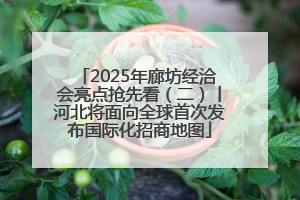 2025年廊坊经洽会亮点抢先看（二）丨河北将面向全球首次发布国际化招商地图