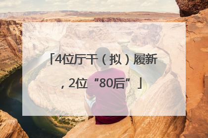 4位厅干（拟）履新，2位“80后”