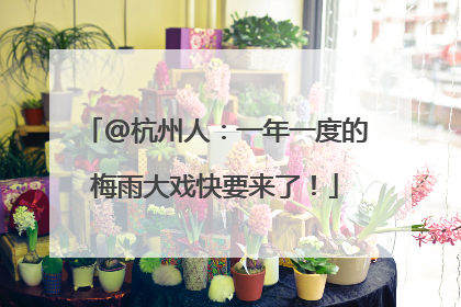 @杭州人：一年一度的梅雨大戏快要来了！