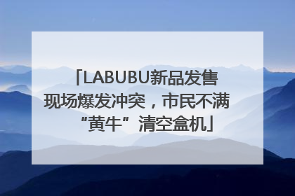 LABUBU新品发售现场爆发冲突，市民不满“黄牛”清空盒机